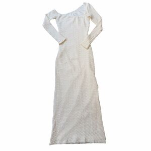 SABO Stasia Waffle Knit Long Sleeve Midi Dress